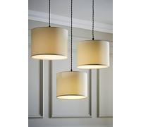 MiniSun | Nesting Fabric Ceiling Light Shades in Cream | Lamp Shades, Home Décor & Improvement Essential | Pack of 3 [S/M/L] | 30cm Shade Width | 30, 28 & 26cm Depth | 22, 21 & 20cm Height