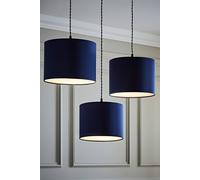 Valuelights Torbery Set Of 3 Nesting Easy Fit Ceiling Pendant Light Lamp Shades In Navy Navy