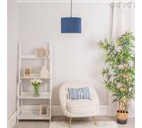 ValueLights | Nesting Fabric Drum Light Shades in Navy Blue | Lamp Shades, Home Décor & Improvement Essential | Pack of 3 | 3 Sizes (S/M/L)