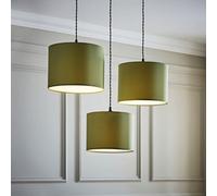 Valuelights Torbery Set Of 3 Olive Nesting Ceiling Light Shades (D)30Cm