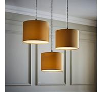 ValueLights | Nesting Fabric Ceiling Light Shades in Sand | Lamp Shades, Home Décor & Improvement Essential | Pack of 3 [S/M/L] | 300mm Shade Width