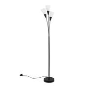 ValueLights | Traditional Black 3 Arm Floor Lamp with White Frosted Glass Shades | Floor Lamps & Torchieres, Home Décor & Improvement Essential