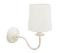 ValueLights | Traditional Cream Wall Light Fitting for Living Room with Fabric Lampshade Dining Room Hallway Lamp | Wall Lights, Home Décor & Improvement Essential | Included LED Bulb