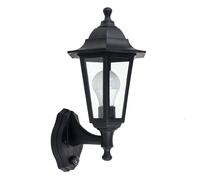 Valuelights Traditional Style Black Outdoor Security Pir Motion Sensor Ip44 Rated Wall Light Lantern Black One Size