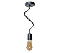 Valuelights Tralles Industrial Black Ceiling Light Fitting - Includes 4W Led Filament Bulb 2700K Warm White