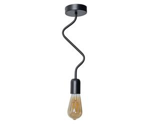 Valuelights Tralles Industrial Black Ceiling Light Fitting - Includes 4W Led Filament Bulb 2700K Warm White
