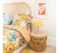 ValueLights | Orange Rechargeable LED Portable Table Lamp with Macaron Lampshade, Touch Button Dimmable Light | Table Lamps & Home Improvements Essential