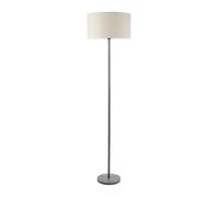 ValueLights | Tripod Grey Wood Floor Lamp with White Trim Drum Shade Living Room Lounge Light | Floor Lamps, Home Décor & Improvement Essential | Included LED Bulb