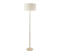 ValueLights | Tripod Light Wood Floor Lamp with White Trim Drum Shade Living Room Lounge Light | Floor Lamps, Home Décor & Improvement Essential | Included LED Bulb