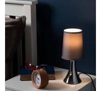 Valuelights Trumpet Pair Of Silver Table Lamp Silver