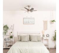 Valuelights Typhoon 30" 6 Blade Chrome & Black Ceiling Fan With Warm Bulb