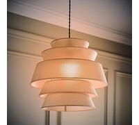 ValueLights | Valerie 5 Tier Natural Linen Ceiling Lamp Shade and Bulb | Ceiling Lights, Home Décor & Improvement Essential