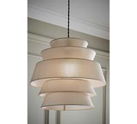 ValueLights Valerie 5 Tier Natural Linen Ceiling Lamp Shade and Bulb