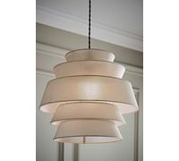 ValueLights Valerie Linen 5 Tier Easy Fit Drum Ceiling Pendant Light Lamp Shade in Natural ValueLights Natural