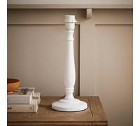 Valuelights Victoria Traditional White Wood Candlestick Table Lamp Base