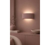 Valuelights Vincent Curved Ceramic Up/down Flush Wall Sconce Light With Bulb In Dusty Pink Dusty Pink