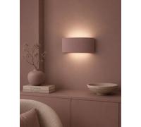 Valuelights Vincent Dusky Pink Curved Ceramic Up/down Flush Wall Sconce Light