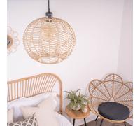 Natural Rattan Sphere Pendant Shade Natural