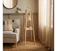 ValueLights | Natural Wood Floor Lamp Base with 2 Storage Shelves Living Room Light | Floor Lamps, Home Décor & Improvement Essential
