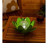 ValueLights | Waterlily Green Solar Powered Outdoor Lotus Flower Decoration Garden Light | Outdoor Lights, Home Décor & Improvement Essential