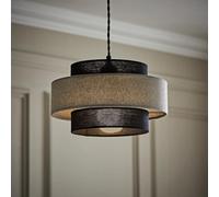 Valuelights Weaver Black/grey Herringbone Ceiling Lamp Shade