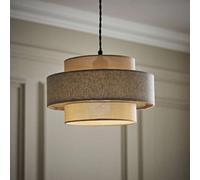 Valuelights Weaver Cream/grey Herringbone Ceiling Lamp Shade