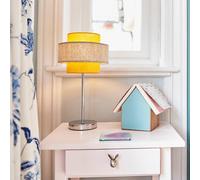 Valuelights Weaver Pair Of Yellow Table Lamps Touch On/off Yellow