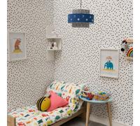 ValueLights Weaver 2-Tier Blue and Light Grey Star Cut-Out Ceiling Lamp Shade - Size: 30 x 17.5 x 30cm - Wilko