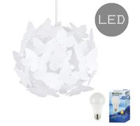 Valuelights White Ceiling Shade And Bulb (D)31.5Cm