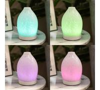 Valuelights White Confetti Glass Aroma Diffuser Lamp Essential Oil Aromatherapy Colour Changing Light