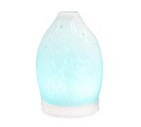 White Confetti Glass Aroma Diffuser Lamp Essential Oil Aromatherapy Colour Changing Mood Light for Bedroom, Office, Spa and Home