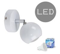 Valuelights White Indoor Wall Spotlight And Gu10 Spotlight Led 5W Cool White 6500K Bulb