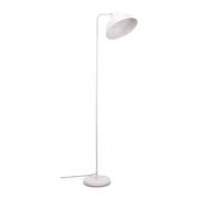 ValueLights | White Metal Stem Standing Floor Lamp with Angled Dome Shade | Floor Lamps & Torchieres, Home Décor & Improvement Essential | Includes Bulb