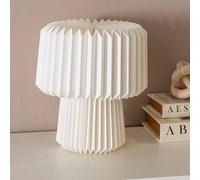 ValueLights | White Origami Bedside Table Lamp with Paper Fold Pleated Lampshade Living Room Bedroom Light | Table Lamps, Home Décor & Improvement Essential