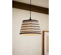 Valuelights Wickham Medium Stripe Print Taper 28Cm Easy Fit Ceiling Lamp Shade In Brown Brown