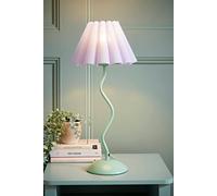 ValueLights | Wiggle Lilac Pleated Scallop Lamp Shade Moss Green Metal Table Lamp | Table Lamps, Home Décor & Improvement Essential
