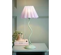 ValueLights | Wiggle Lilac Pleated Scallop Lamp Shade Moss Green Metal Table Lamp | Table Lamps, Home Décor & Improvement Essential