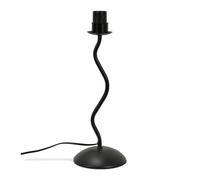 Black Metal Wavy Single Stem Waved Light Living Room Bedside Table Lamp Base