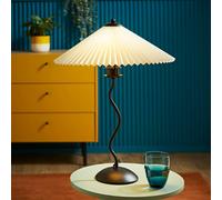 Wiggle Black Metal Table Lamp with Origami Shade black