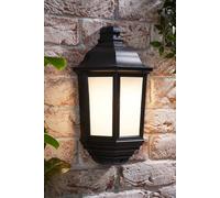 ValueLights IP44 Wiltshire Aluminium Dusk Till Dawn Wall Lantern - Size: 36.5 x 17.5 x 9.5cm - Silver - Wilko