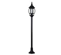 Valuelights Windsor Modern Black Outdoor Garden Ip44 Rated Wired Bollard Lamp Post Light