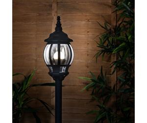 Valuelights Windsor Modern Black Outdoor Garden Ip44 Rated Wired Bollard Lamp Post Light