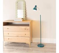ValueLights | Teal Metal Dome Shade Wooden Base Adjustable Task Reading Light Floor Lamp | Floor Lamps, Home Décor & Improvement Essential