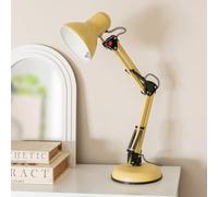 Frankie Yellow Metal Desk Table Lamp With Adjustable Arm ValueLights Yellow One Size