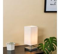 MiniSun | Modern Square Polished Chrome Touch Table Lamp with a White Shade | Table Lamps, Home Décor & Improvement Essential