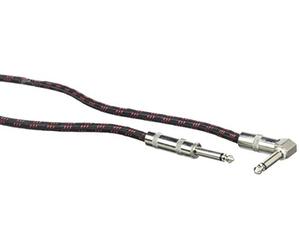 Valueline 3m 6.35mm Hooked Plug to 6.35mm Straight Plug Cable for Guitar