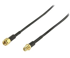 Valueline 5.00 m SMA Male to Female Antenna Cable - Black