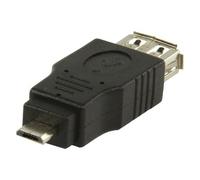 Valueline CMP-ADAP35 Cable Adapter and Connector - Cable Adapters and Connectors (USB A (F), Micro USB B (M), Black, Male/Female)