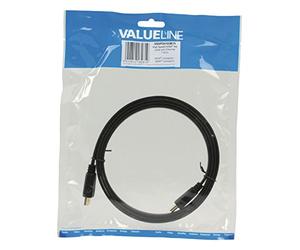 Valueline Nedis 1.5m Flat HDMI to HDMI Connector High Speed Cable with Ethernet - Black
