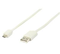 Valueline Nedis 1m A Male to Micro B Male Adapter Cable - White